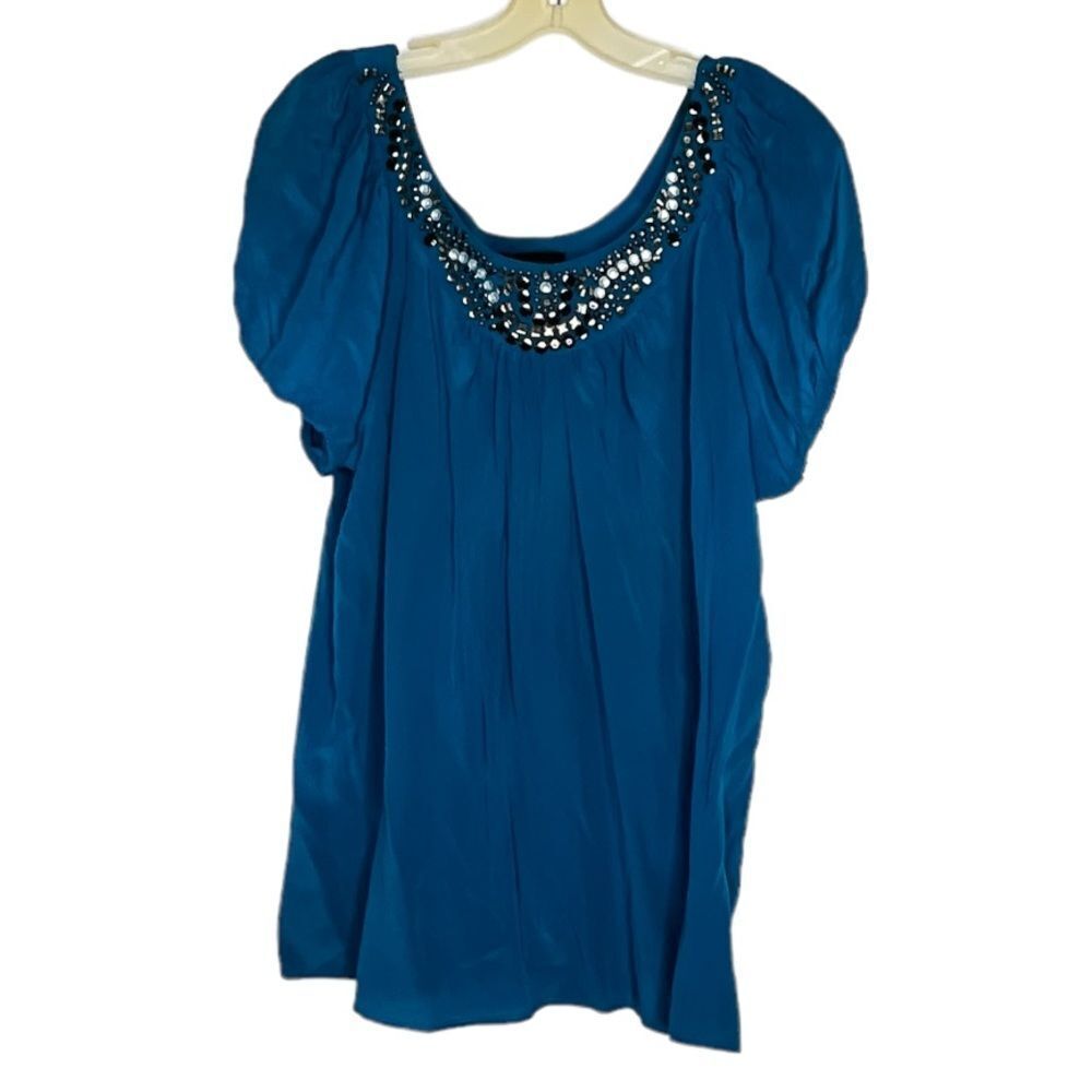 Karen Kane Silk Beaded Top